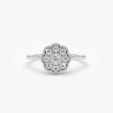 14K Gold Floral Diamond Ring Ferkos Fine Jewelry