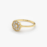 14K Gold Floral Diamond Ring Ferkos Fine Jewelry