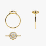 14K Gold Floral Diamond Ring Ferkos Fine Jewelry