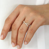 14k Gold Criss Cross Diamond Cluster Ring Ferkos Fine Jewelry