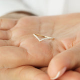 14K Gold Diamond Chevron Ring Ferkos Fine Jewelry