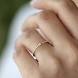 14k Stackable Marquise Pave Diamond Ring Ferkos Fine Jewelry