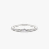 14k Stackable Marquise Pave Diamond Ring Ferkos Fine Jewelry