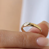 14k Dome Bezel Setting Marquise Diamond Solitaire Ring Ferkos Fine Jewelry