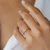 14k 3 Stone Beaded Diamond Ring Ferkos Fine Jewelry