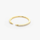 14k Pave Diamond Open Cuff Claw Diamond Ring Ferkos Fine Jewelry