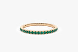 14k Half Eternity Emerald Ring 14K Rose Gold Ferkos Fine Jewelry