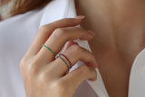 14k Half Eternity Emerald Ring Ferkos Fine Jewelry