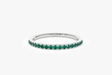 14k Half Eternity Emerald Ring Ferkos Fine Jewelry