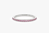 14k Half Eternity Pink Sapphire Ring Ferkos Fine Jewelry