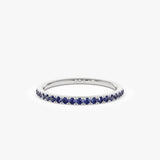 14k Half Eternity Blue Sapphire Ring Ferkos Fine Jewelry