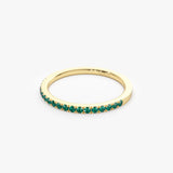 14k Half Eternity Emerald Ring Ferkos Fine Jewelry