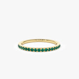 14k Half Eternity Emerald Ring Ferkos Fine Jewelry