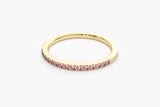14k Half Eternity Pink Sapphire Ring Ferkos Fine Jewelry