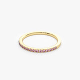 14k Half Eternity Pink Sapphire Ring Ferkos Fine Jewelry