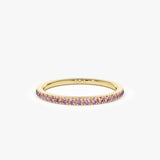 14k Half Eternity Pink Sapphire Ring 14K Gold Ferkos Fine Jewelry
