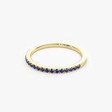 14k Half Eternity Blue Sapphire Ring Ferkos Fine Jewelry