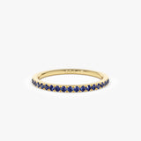 14k Half Eternity Blue Sapphire Ring 14K Gold Ferkos Fine Jewelry