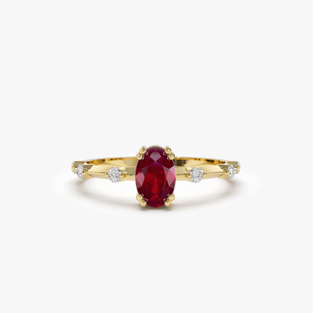 14k ruby diamond ring Clearance