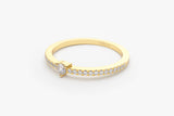 14k Minimalist Pave Diamond Stacking Ring Ferkos Fine Jewelry