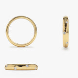 14k 3MM Dome Burnish Setting Women's Wedding Ring Ferkos Fine Jewelry