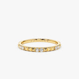 14K Pyramid Diamond Eternity Ring 14K Gold Ferkos Fine Jewelry