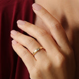 14k Dome Bezel Setting Emerald Cut Diamond Solitaire Ring Ferkos Fine Jewelry