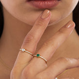 14k Heart-Shaped Emerald Ring Ferkos Fine Jewelry
