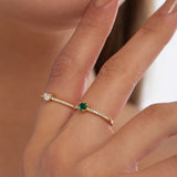 14k Heart-Shaped Emerald Ring Ferkos Fine Jewelry