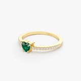 14k Heart-Shaped Emerald Ring Ferkos Fine Jewelry