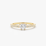 14k Heart-Shaped Diamond Ring 14K Gold Ferkos Fine Jewelry