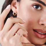 Full Eternity Clover Ruby and Diamond Ring in 14k Gold Ferkos Fine Jewelry