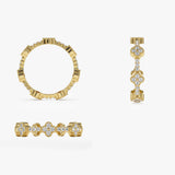 14k Full Eternity Clover Diamond Ring Ferkos Fine Jewelry