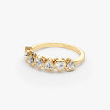 14k Heart Shape Up Down Bezel Setting Diamond Ring Ferkos Fine Jewelry