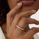 14k Heart Shape Horizontal Prong Setting Diamond Ring Ferkos Fine Jewelry