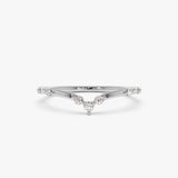 14k Curved Chevron Diamond Stacking Ring Ferkos Fine Jewelry