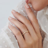 14k Gold Micro Pave Diamond Twisted Rope Criss Cross Ring Ferkos Fine Jewelry