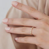 14K Half Eternity Minimalist Diamond Wedding Ring Ferkos Fine Jewelry