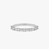 14K Half Eternity Minimalist Diamond Wedding Ring Ferkos Fine Jewelry