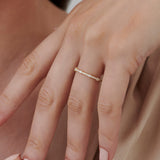 14k Dainty Stacking Diamond Wedding Band Ferkos Fine Jewelry