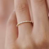 14k Dainty Stacking Diamond Wedding Band Ferkos Fine Jewelry
