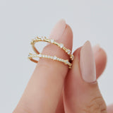 14k Dainty Stacking Diamond Wedding Band Ferkos Fine Jewelry