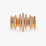 14k Unique Diamond Spike Ring 14K Rose Gold Ferkos Fine Jewelry