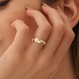 14k 5MM Wide Full Eternity Diamond Ring Ferkos Fine Jewelry