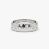 14k 5MM Wide Full Eternity Diamond Ring Ferkos Fine Jewelry