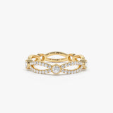 14K Infinity Diamond Eternity Ring 14K Gold Ferkos Fine Jewelry