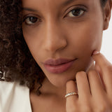 14k Dome Zig Zag Flush Diamond Ring Ferkos Fine Jewelry