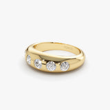 14k Dome Chunky Statement Diamond Ring Ferkos Fine Jewelry