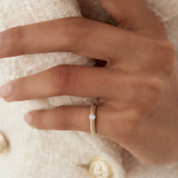 14k Gold Ribbed Gold Solitaire Diamond Ring Ferkos Fine Jewelry