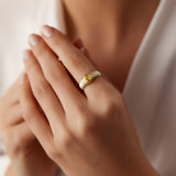14k Pear Shape Citrine Beveled Ring Ferkos Fine Jewelry